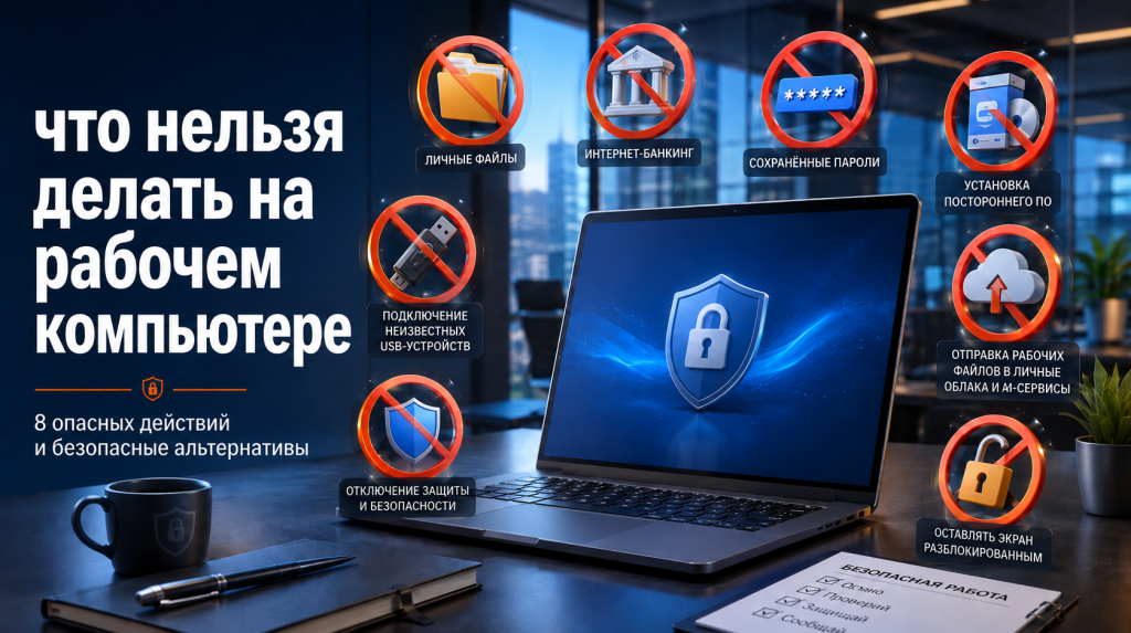 что нельзя делать на рабочем компьютере