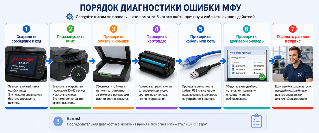 Порядок диагностики ошибки