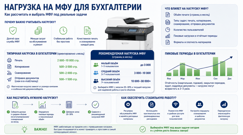 Нагрузка МФУ для бухгалтерии