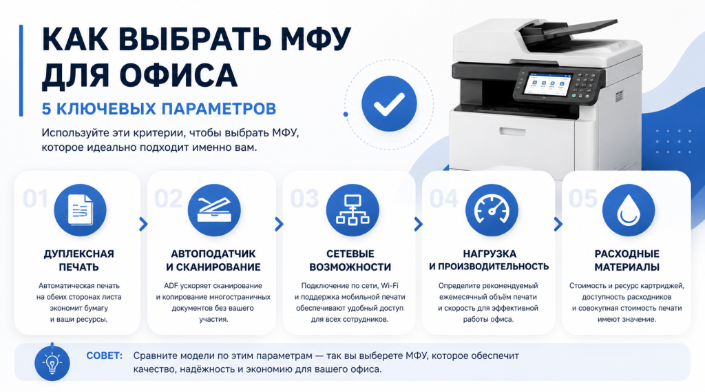 Чек-лист выбора МФУ для офиса