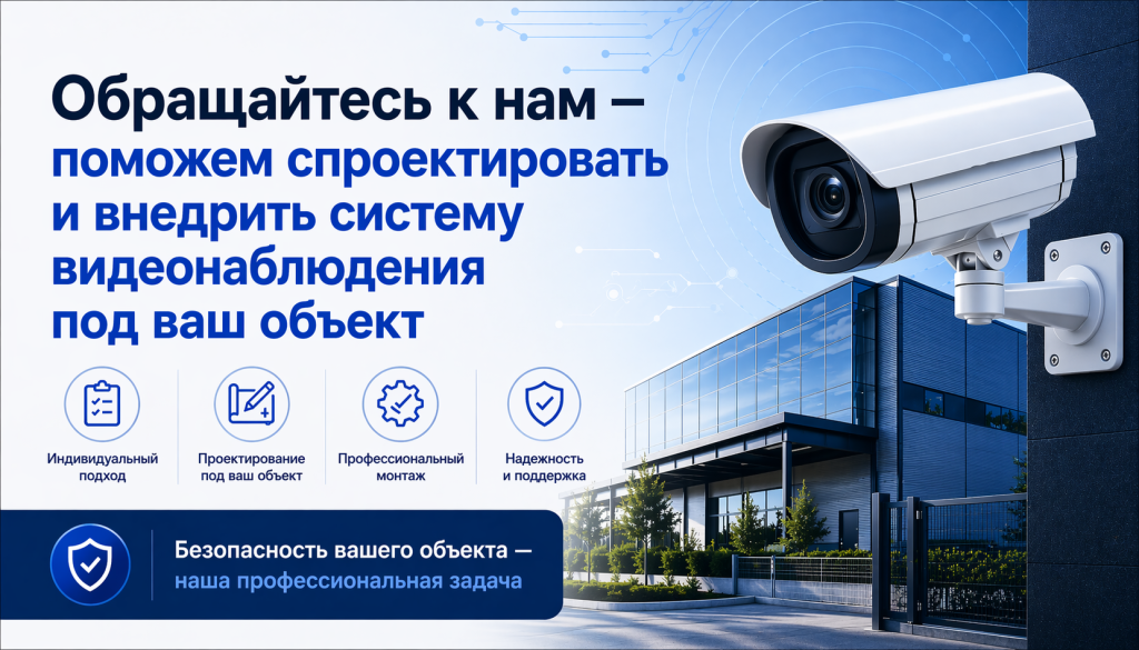 Финальный баннер: внедрение системы видеонаблюдения для бизнеса под задачи объекта