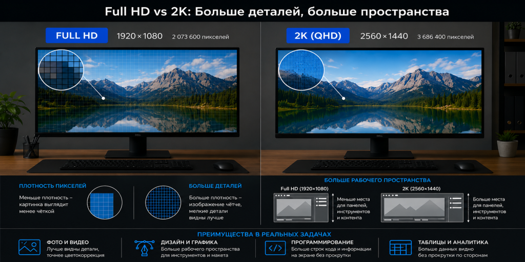 Разрешение экрана: достаточно ли Full HD для офиса