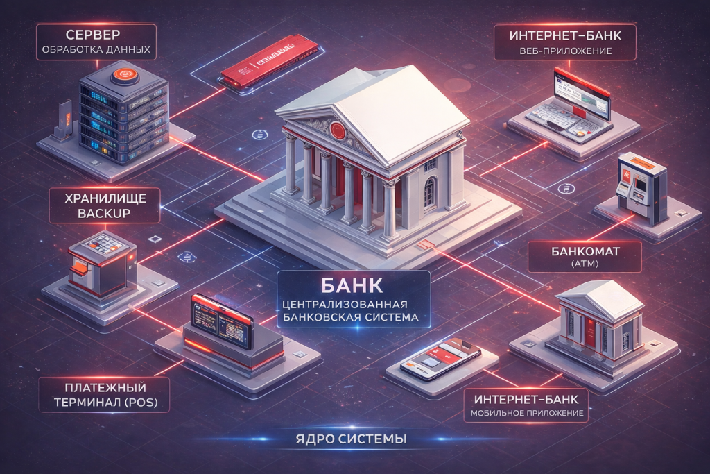 Схема банковской ИТ-инфраструктуры
