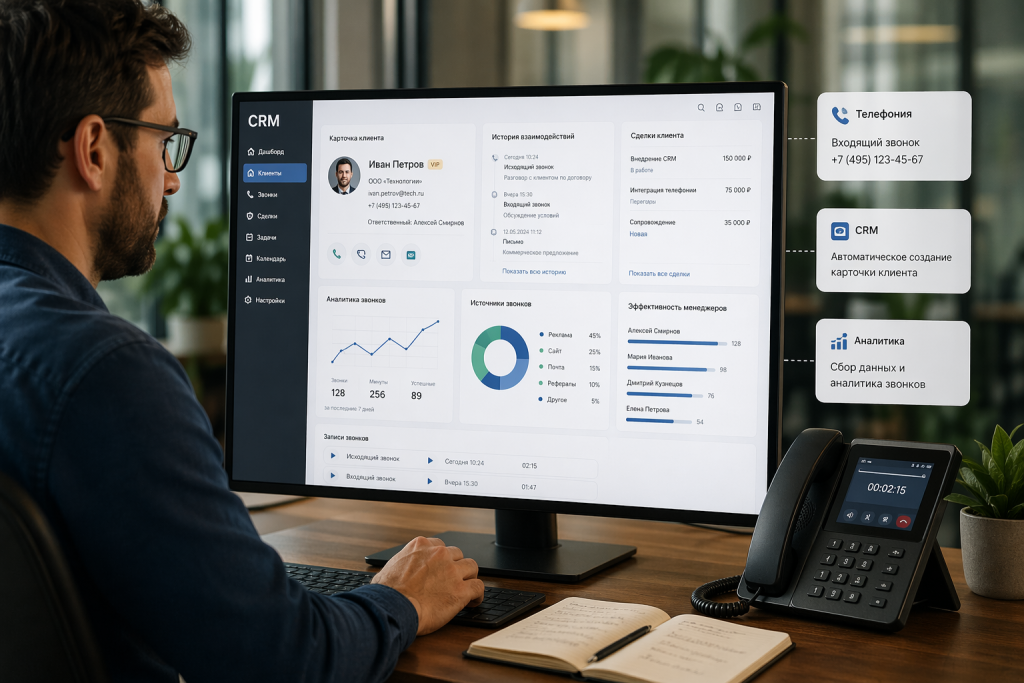 Интеграция телефонии с CRM и аналитикой