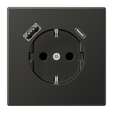 Розетка 2К+З 16А 250В~, с разъемом USB Typ AC Розетка 2К+З 16А 250В~, с разъемом USB Typ AC