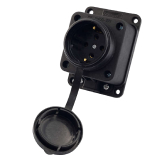 Розетка наружной установки прямая с заглушкой 2Р+РЕ 1х16А 220-240V, 106-0400-0103/103 Розетка наружной установки прямая с заглушкой 2Р+РЕ 1х16А 220-240V, 106-0400-0103/103