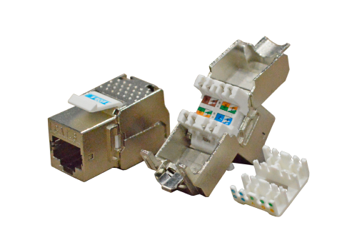 Модуль Keystone RJ45, Cat.6, STP, 180 градусов