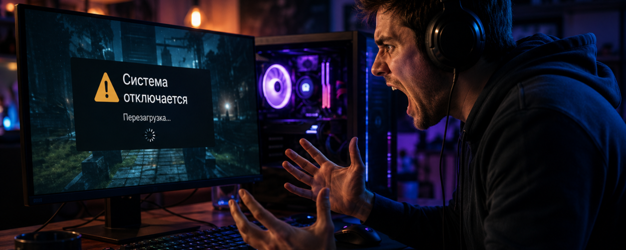 Система отключается во время игр или работы