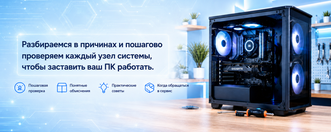 Компьютер не запускается после сборки