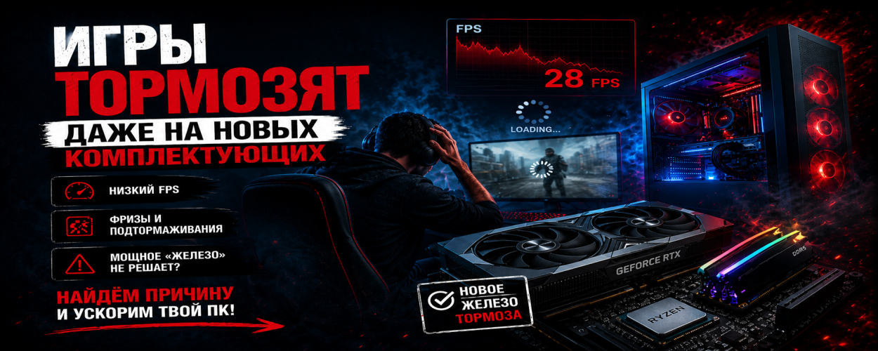 Игры тормозят даже на новых комплектующих