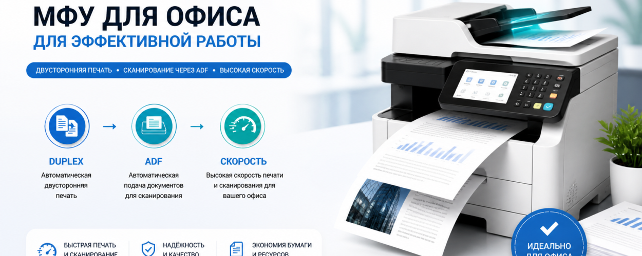 Как выбрать МФУ с двусторонней печатью и сканированием для офиса