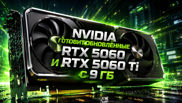 Nvidia готовит обновленные RTX 5060 и RTX 5060 Ti с 9 ГБ