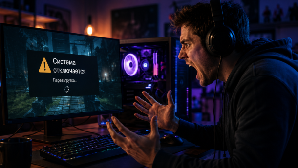 Система отключается во время игр или работы