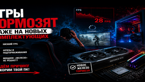 Игры тормозят даже на новых комплектующих