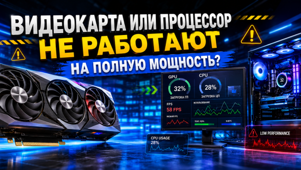 Видеокарта или процессор работают не на полную мощность